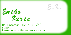 eniko kuris business card